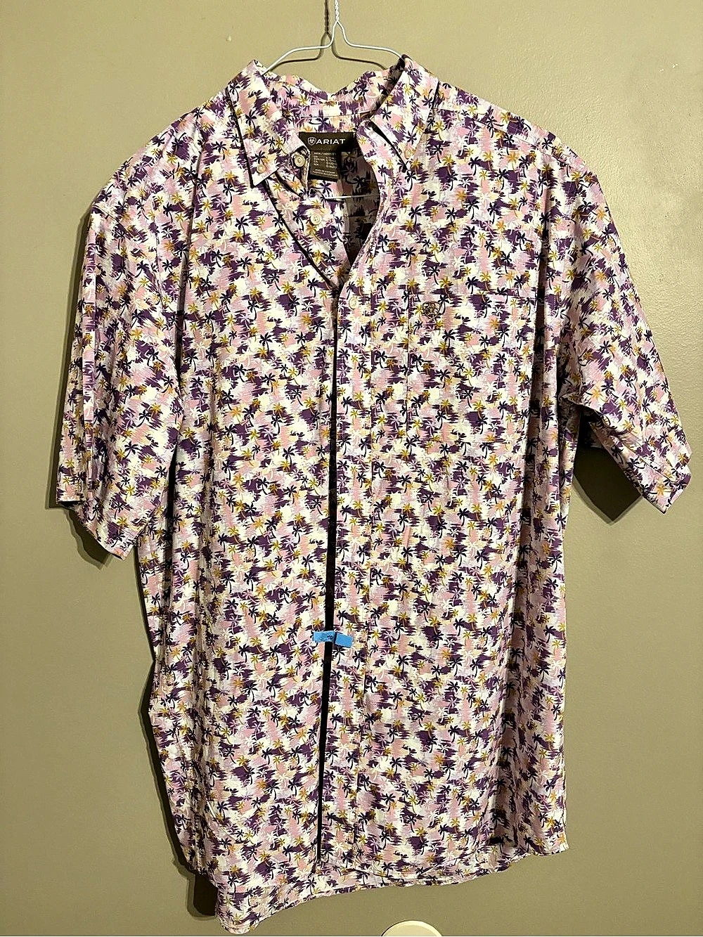 Ariat Floral Short Sleeve Shirt Size Large